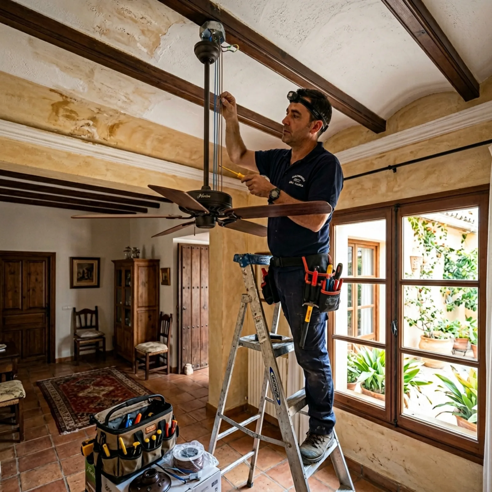 Cambiar lámpara por ventilador en Alicante
